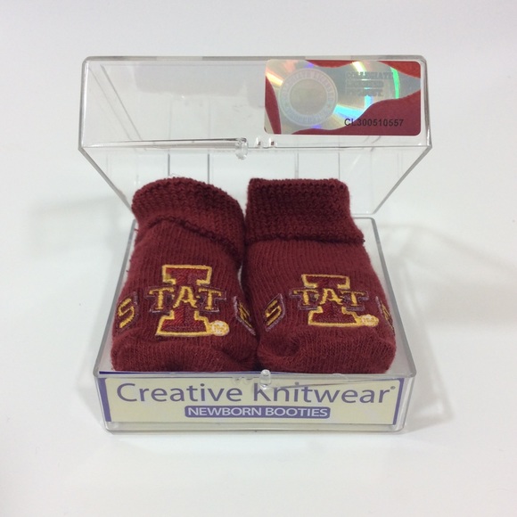 Newborn Iowa State Booties - Picture 1 of 4